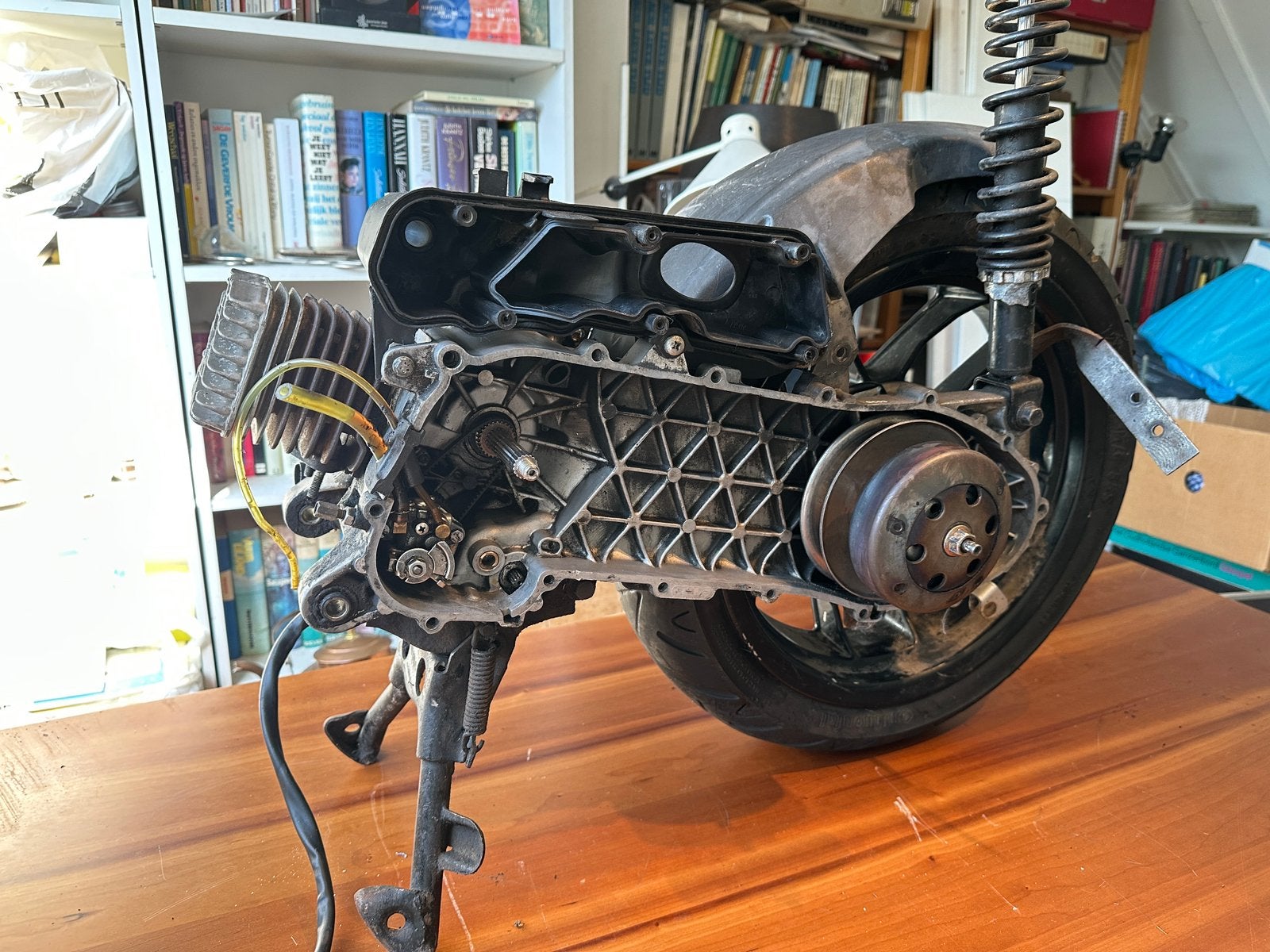 Origineel Piaggio 50 2T AC Motorblok Lang Carter (C421M), Ophalen of Verzenden