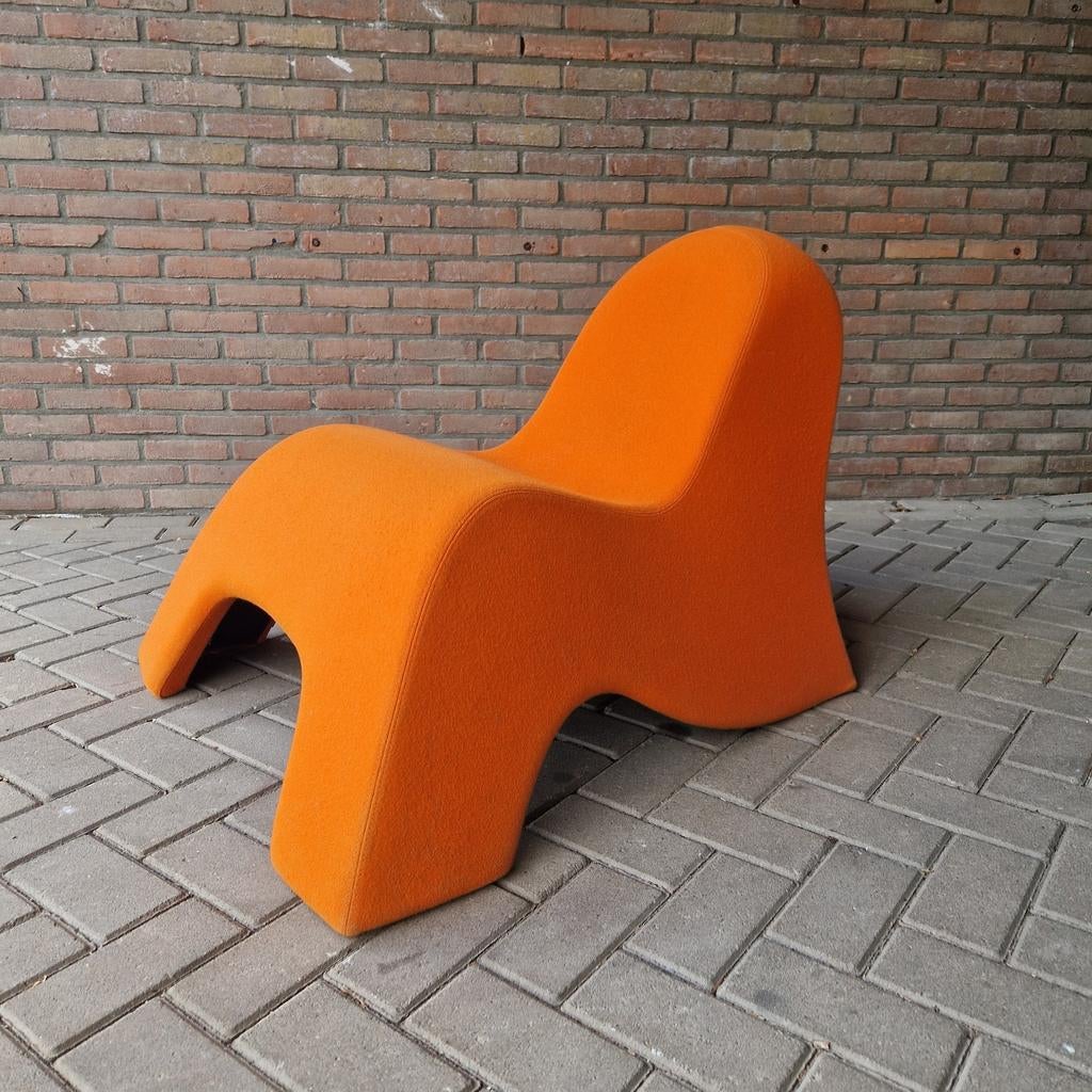 Vintage fauteuil oranje retro stoel Max design, Verzamelen, Retro, Ophalen of Verzenden, Huis en Inrichting