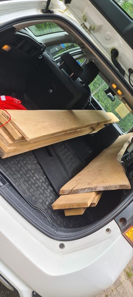 *GEZOCHT* hout voor meubels, Doe-het-zelf en Verbouw, Hout en Planken, Ophalen, Eiken, 200 tot 250 cm, Plank