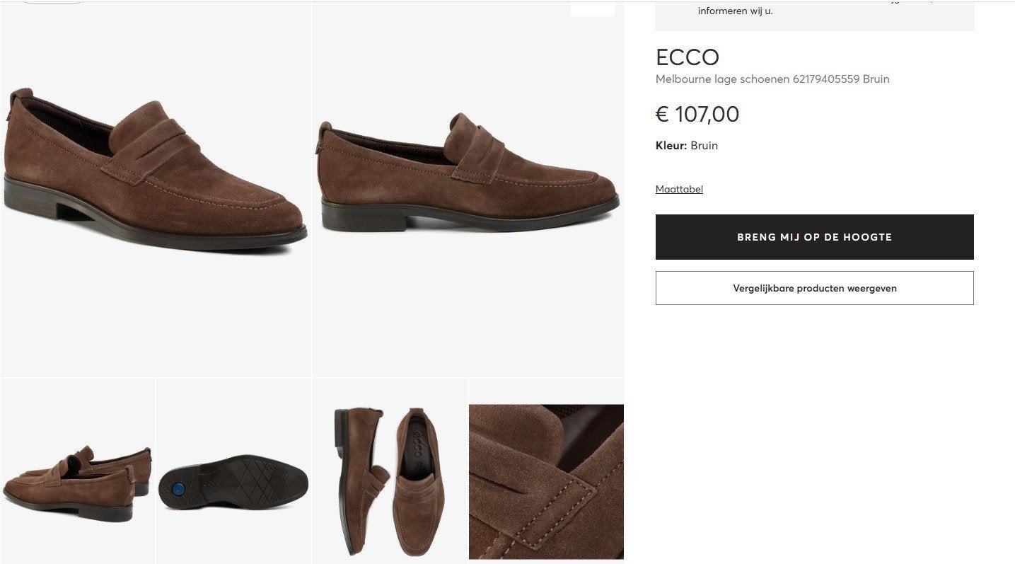 ECCO Melbourne Heren Loafers - Bruin Suède, Ophalen of Verzenden, Nieuw