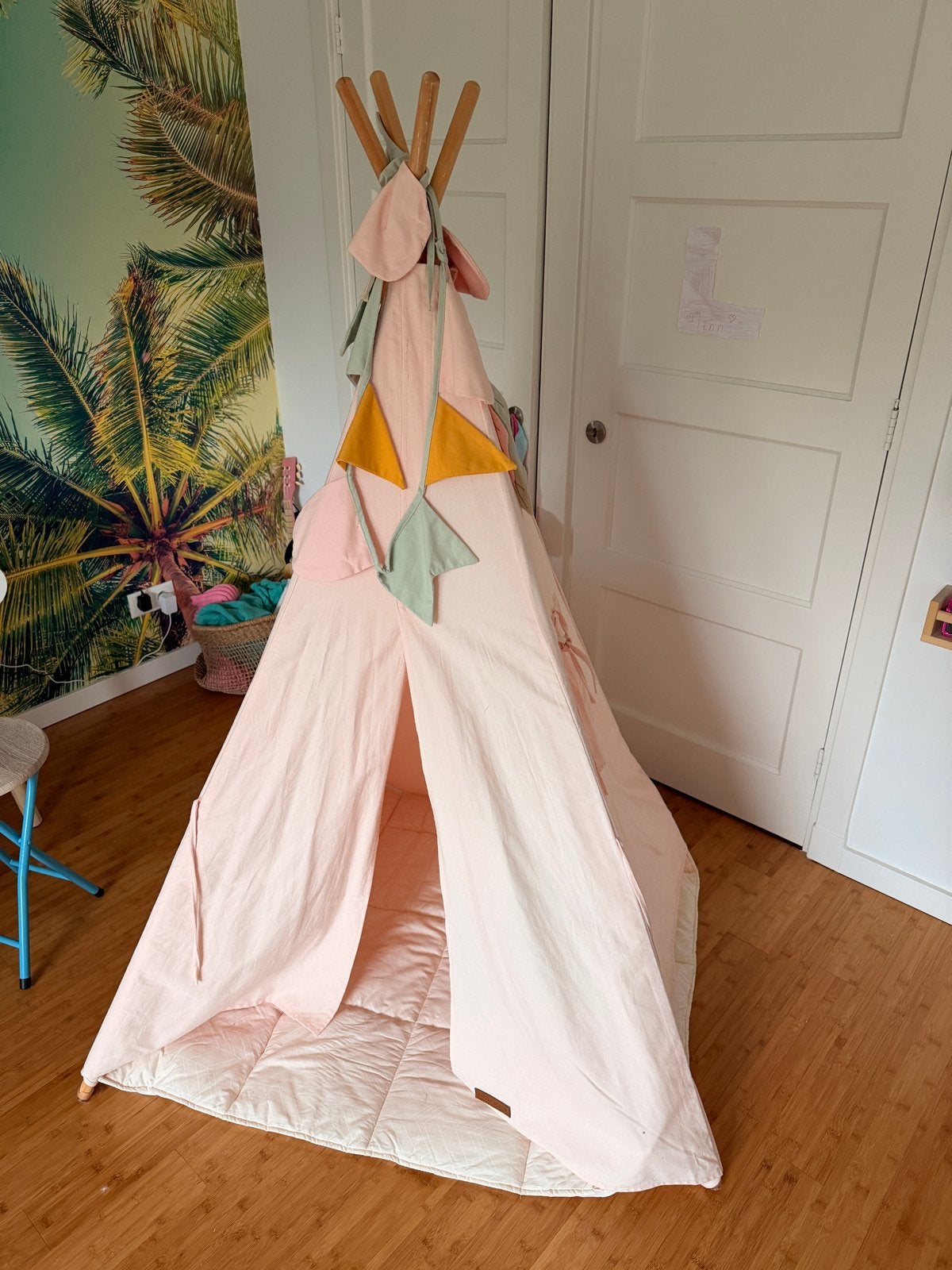 Little Dutch Tipi Tent Roze met Speelmat, Ophalen of Verzenden, Zo goed als nieuw, Hout