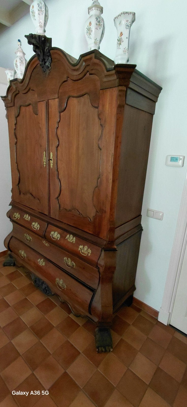 antiek gerestaureerd eikenhouten kabinet, Antiek en Kunst, Ophalen