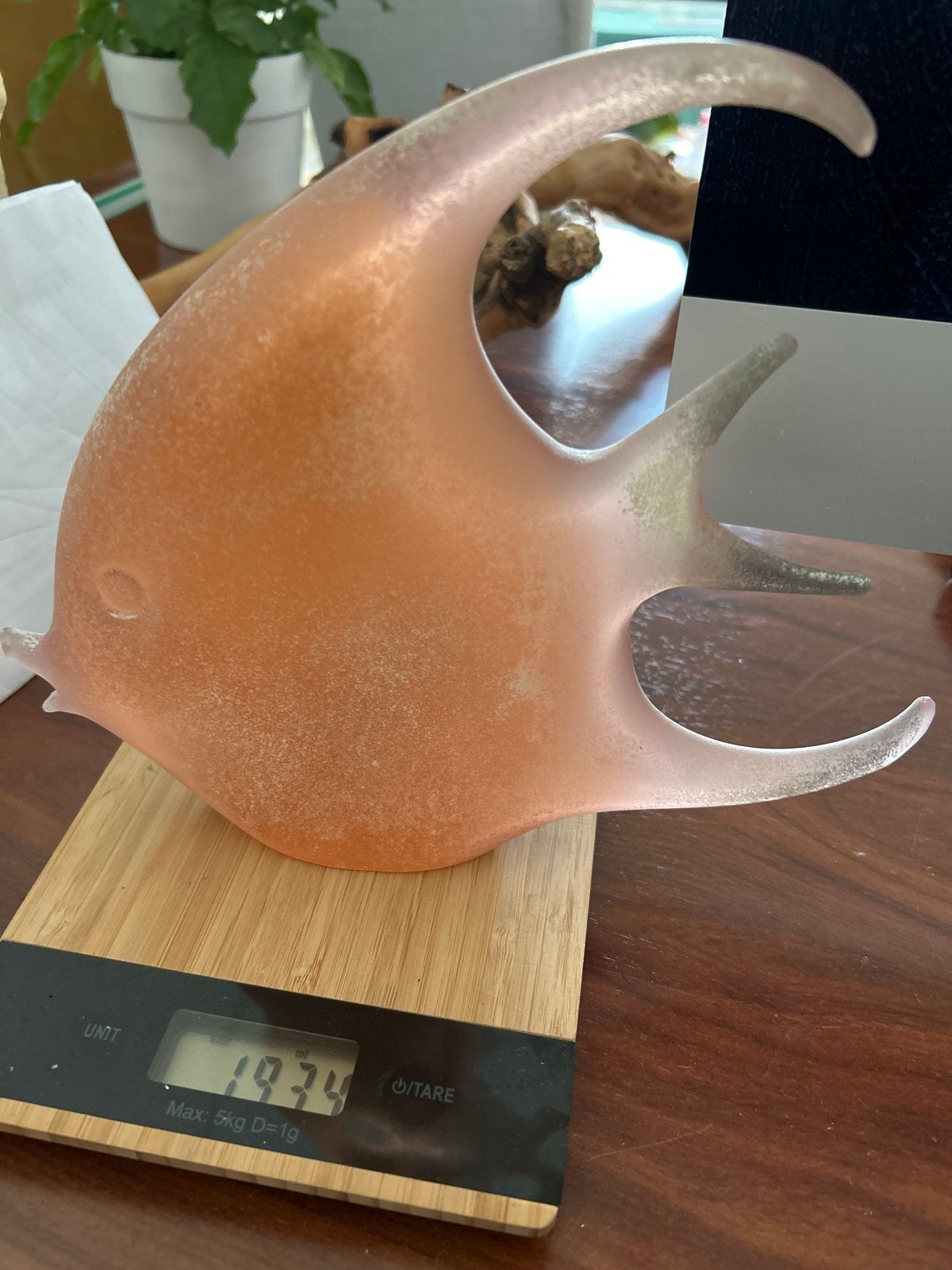 Murano maanvis Nasson - Prachtig glazen kunstwerk, Antiek en Kunst, Antiek | Glas en Kristal, Ophalen of Verzenden