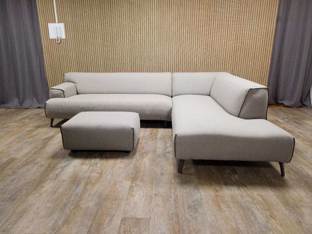 Zeer Mooie Grote Beige LEOLUX OSCAR Hoekbank met Poef, Huis en Inrichting, Info@banxtel.nl, Hoekbank, Hoekbank, Ophalen of Verzenden