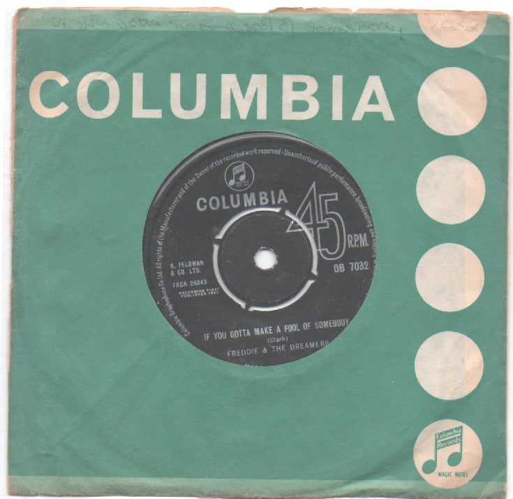 Freddie & the Dreamers- Feel so Blue/ If you gotta make, 7 inch, Ophalen of Verzenden, Zo goed als nieuw, Beschermende buitenhoes