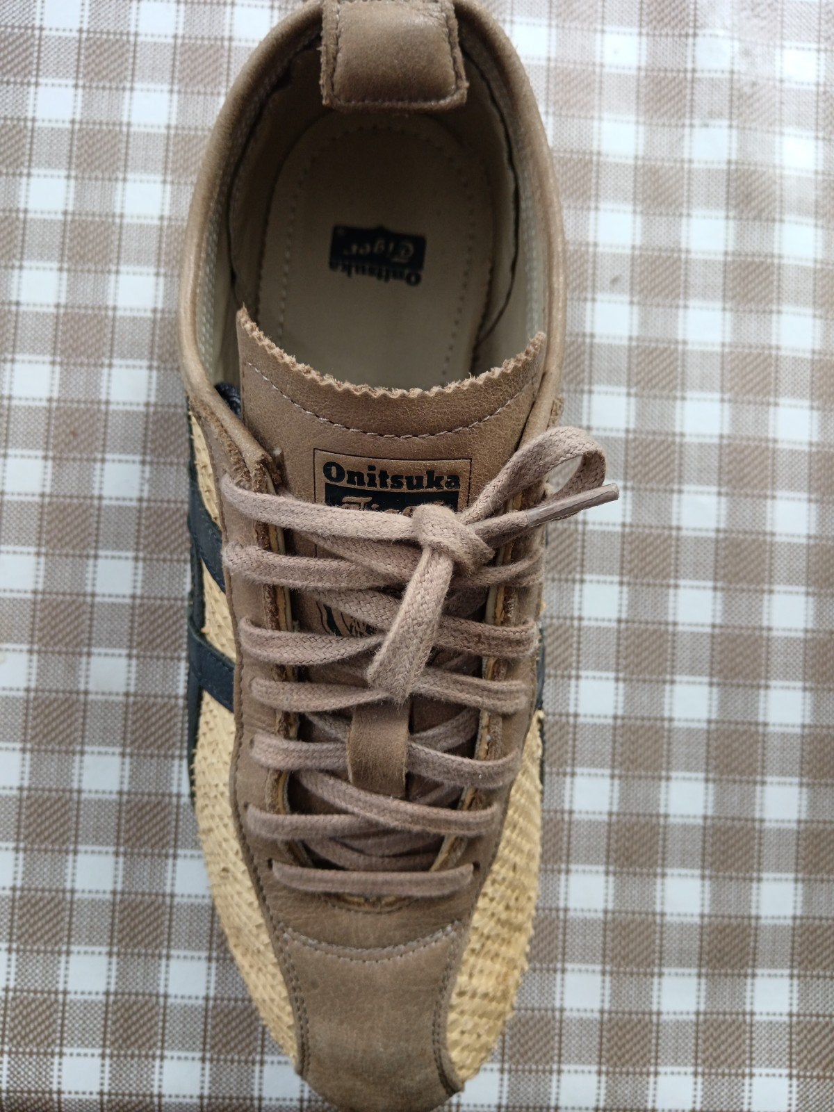 Zeldzame Vintage Asics Onitsuka Tiger Sneakers Maat 41, Beige, Ophalen of Verzenden, Asics, Sneakers of Gympen