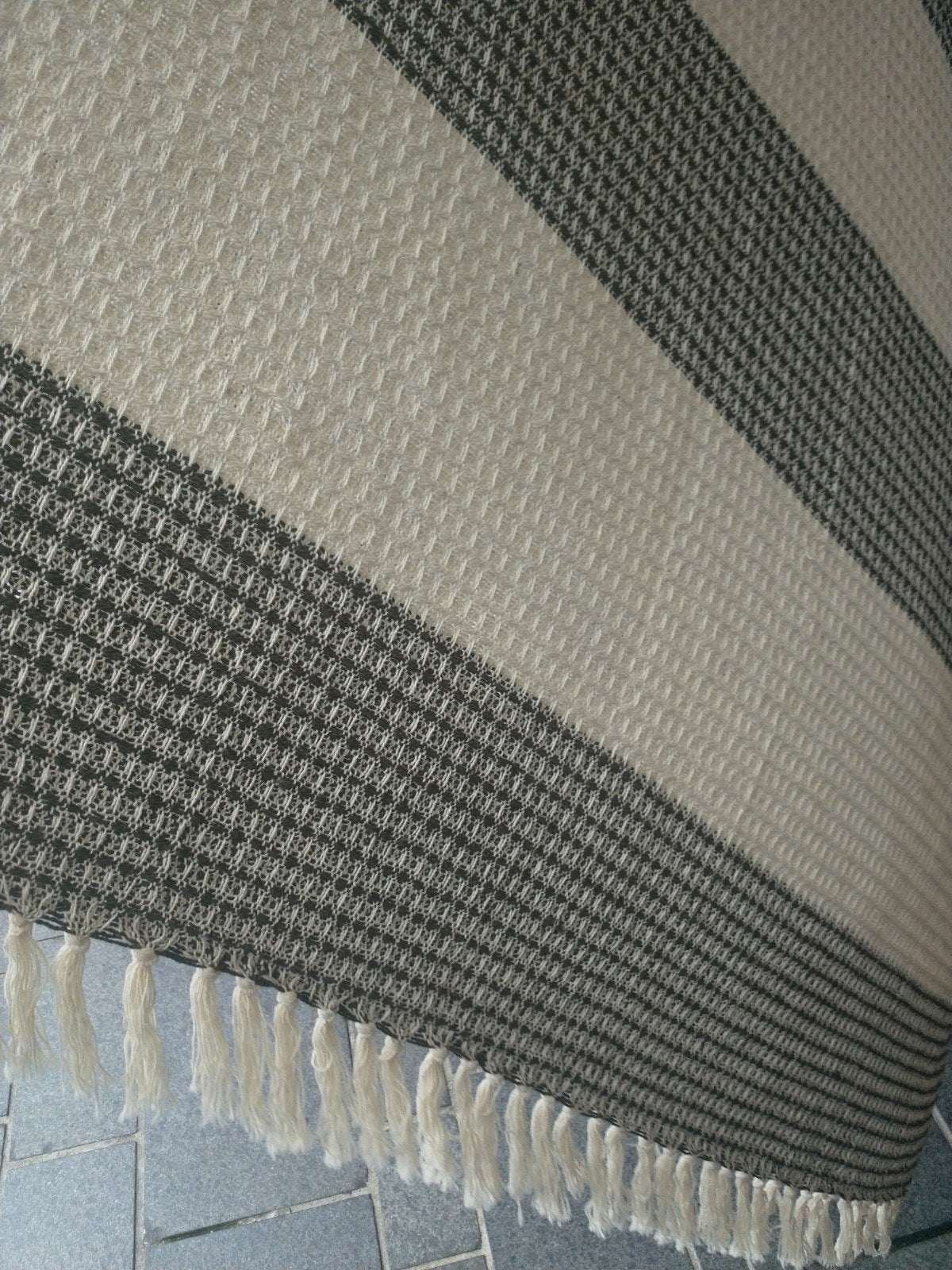 Nieuw wafelkatoenen hammamdoek 180x130cm, Katoen, Met franjes/kwastjes, Nieuw, Ophalen of Verzenden