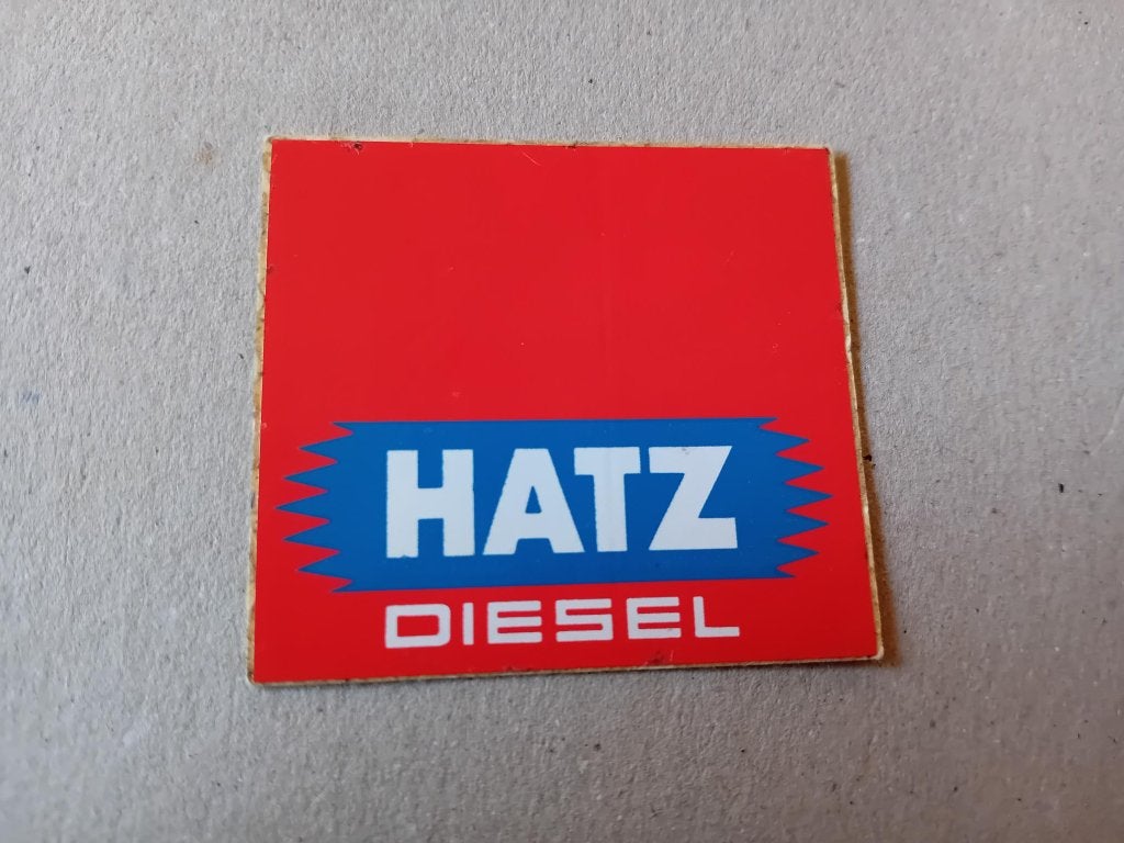 Hatz diesel sticker Duitse motorenfabriek 5x4,5cm, Ophalen of Verzenden, Zo goed als nieuw, Bedrijf of Vereniging