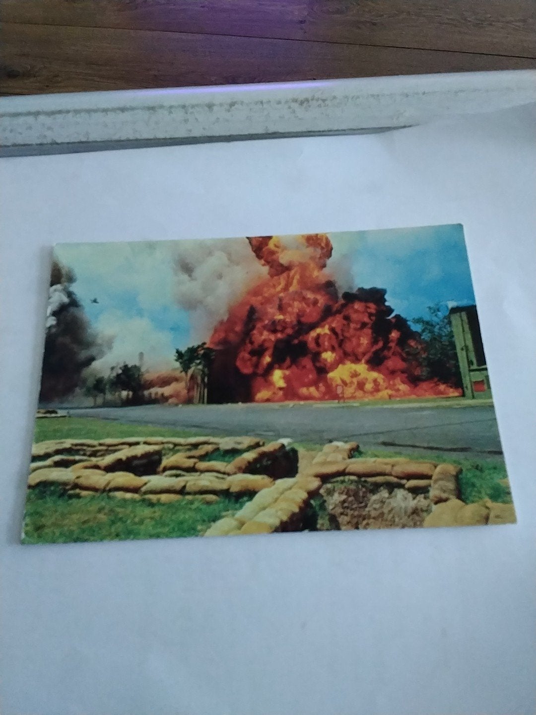 Vintage Ansichtkaart Battle of Britain Explosie 1969, Ophalen of Verzenden