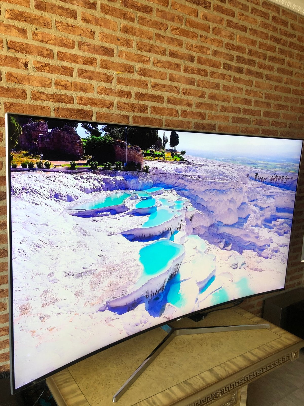 Samsung 78 inch suhd 4k qd ue78ks9000 curved smart tv, Ophalen of Verzenden, Zo goed als nieuw, 100 cm of meer, Samsung
