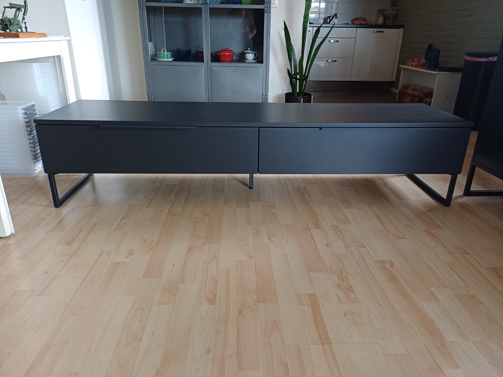 Televisie meubel/kast Antraciet kleur, Ophalen, Minder dan 50 cm, Gebruikt, Minder dan 100 cm