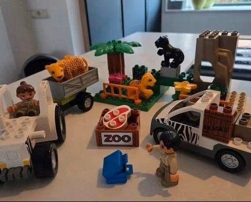 LEGO Duplo Dierentuinvoertuigen ** (set 4971), Ophalen of Verzenden, Zo goed als nieuw, Compleet, Duplo