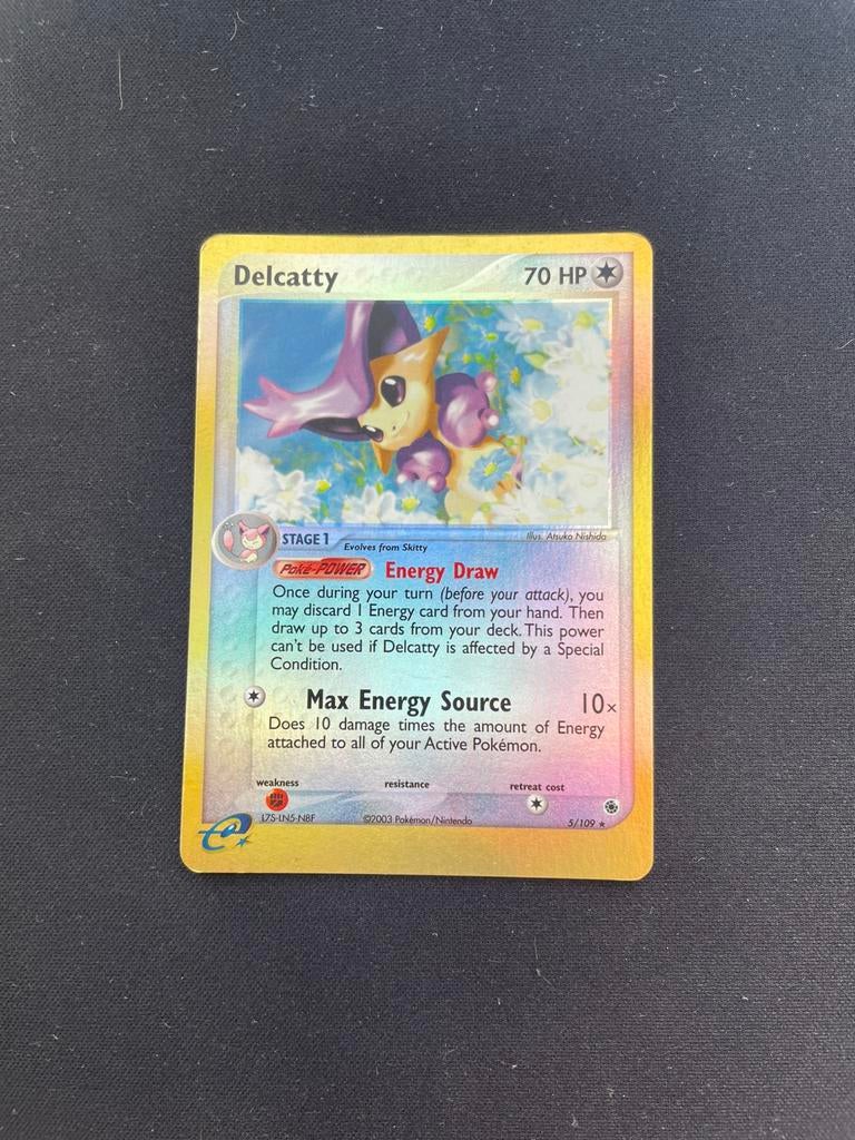Delcatty 5/109 EX Ruby Sapphire Reverse Holo, Hobby en Vrije tijd, Verzamelkaartspellen | Pokémon, Zo goed als nieuw, Ophalen of Verzenden