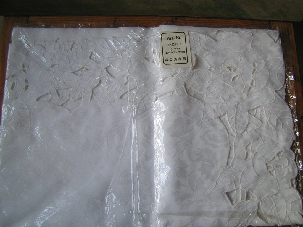 wit tafelkleed nr WW 744 ger kazza, 90 cm, Verzenden, Vierkant, Nieuw