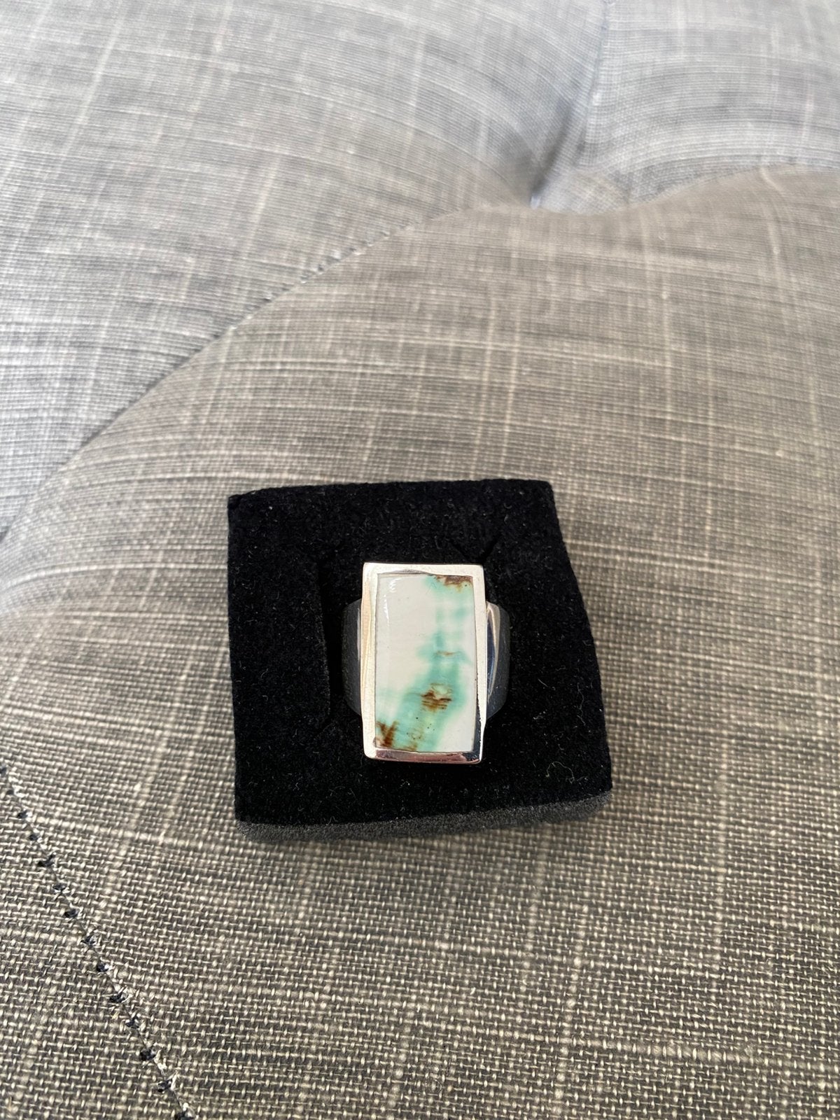 Ring zilver met schelp maat 54, Ophalen of Verzenden, 17 tot 18, Zilver, Dame