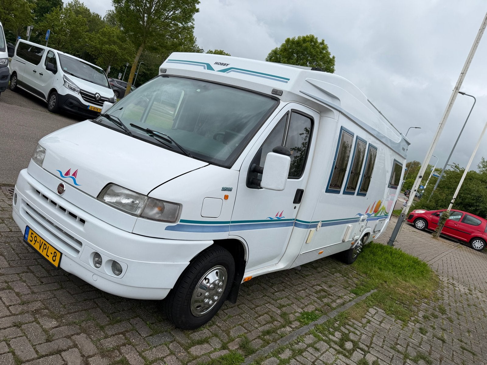 Fiat ducato 2.5 TDI hobby, Caravans en Kamperen, Campers, Ringverwarming, Fiat, Treinzit, Boiler