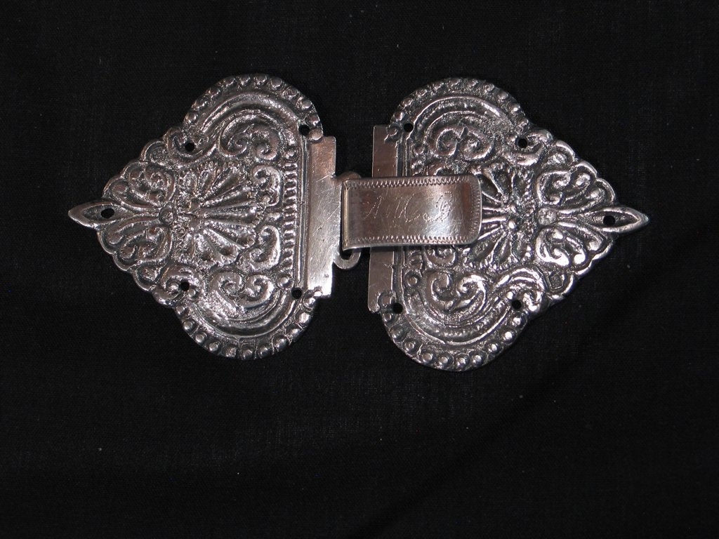 Mantelhaak antiek zilver Meppel Kampen J.de Haas 1860. 2155, Ophalen of Verzenden, Zilver