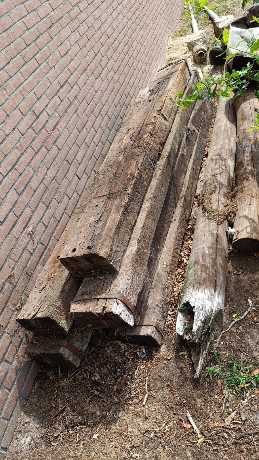 Spoorbielzen, Tuin en Terras, Palen, Balken en Planken, Ophalen, 250 cm of meer, Palen