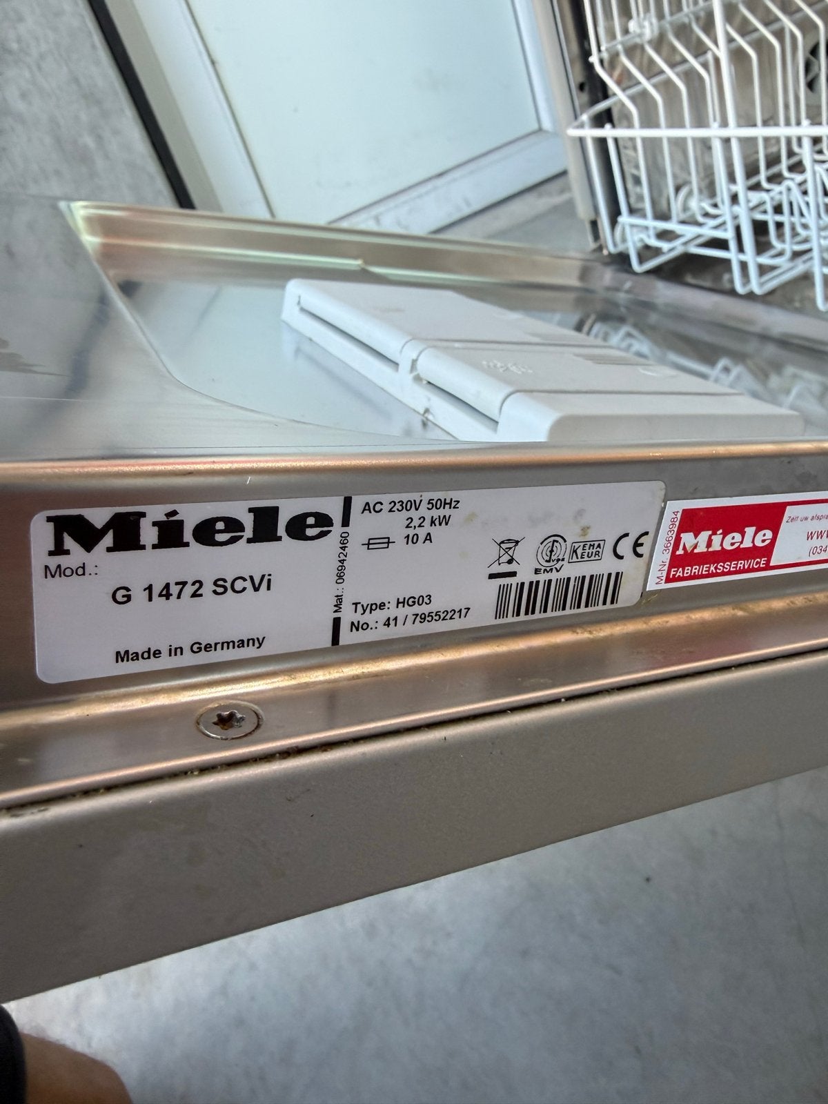 Miele G 1472 SCVi Inbouw Vaatwasser - Zo goed als nieuw, Gebruikt, Bella, 60 cm of meer, Energieklasse A of zuiniger