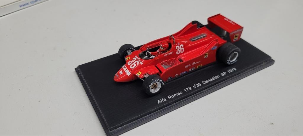 Spark Alfa Romeo 179 Canadian GP 1979 v.Brambilla, Ophalen of Verzenden, Zo goed als nieuw, Auto, Overige merken