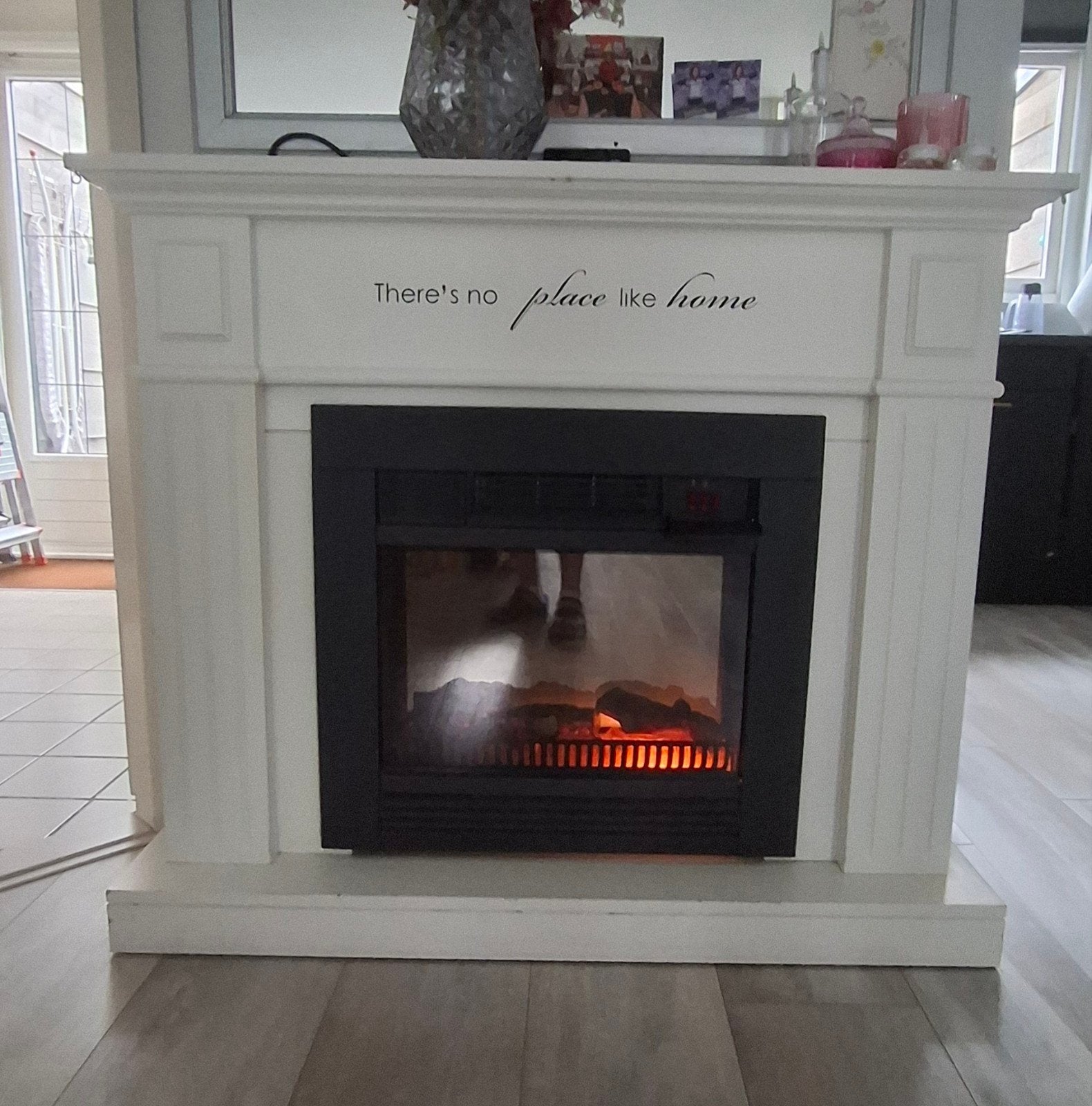 open haard schouw compleet, Ophalen, Zo goed als nieuw, Inbouwhaard, Elektrische haard