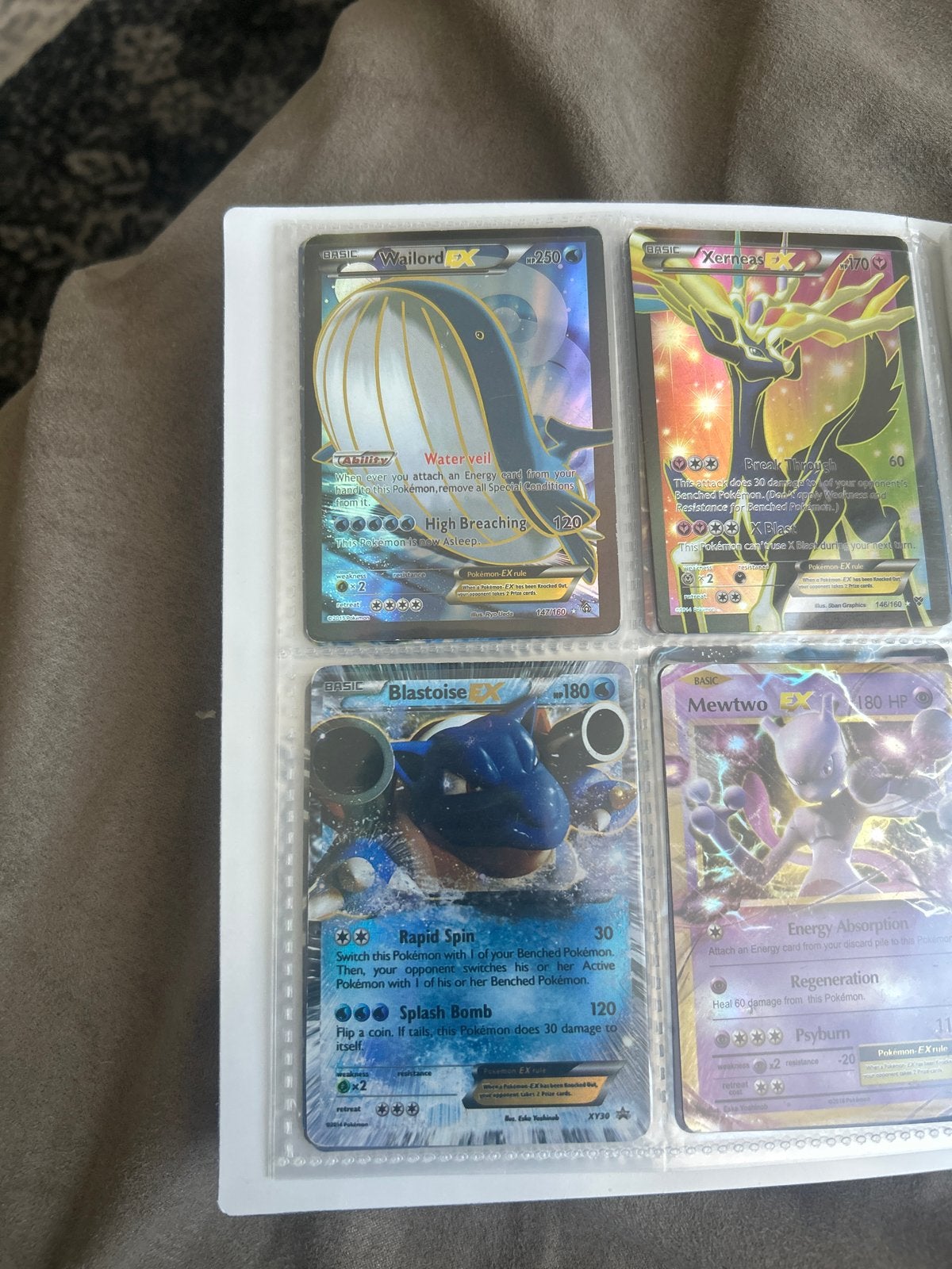 Pokémon EX Kaarten: Wailord, Xerneas, Blastoise, Mewtwo, Ophalen of Verzenden, Gebruikt, Meerdere kaarten