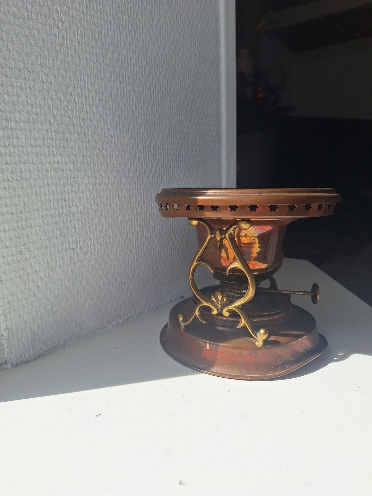 Antieke koperen rechaud, Ophalen of Verzenden