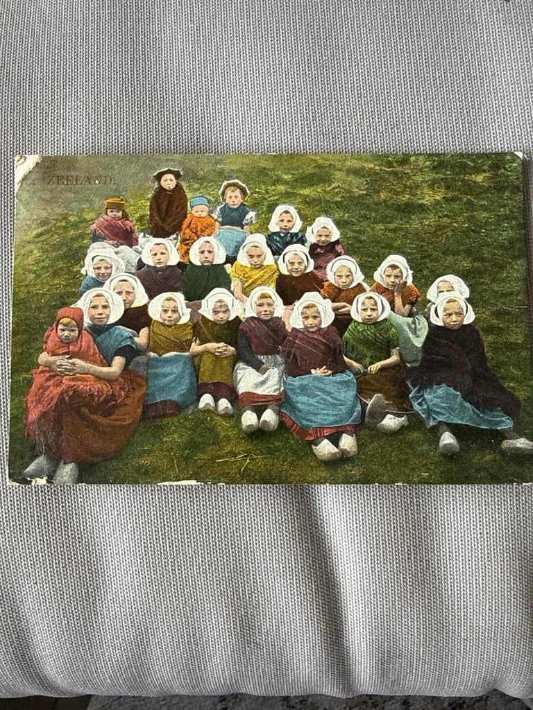 Oude ansichtkaart Zeeland, kinderen in klederdracht, Ophalen, Voor 1920, Gelopen, Zeeland