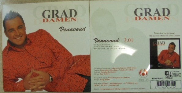 GRAD DAMEN Vanavond  NIEUWE CD-Single 8717642416114, Ophalen of Verzenden, Nieuw in verpakking, Levenslied of Smartlap, Single