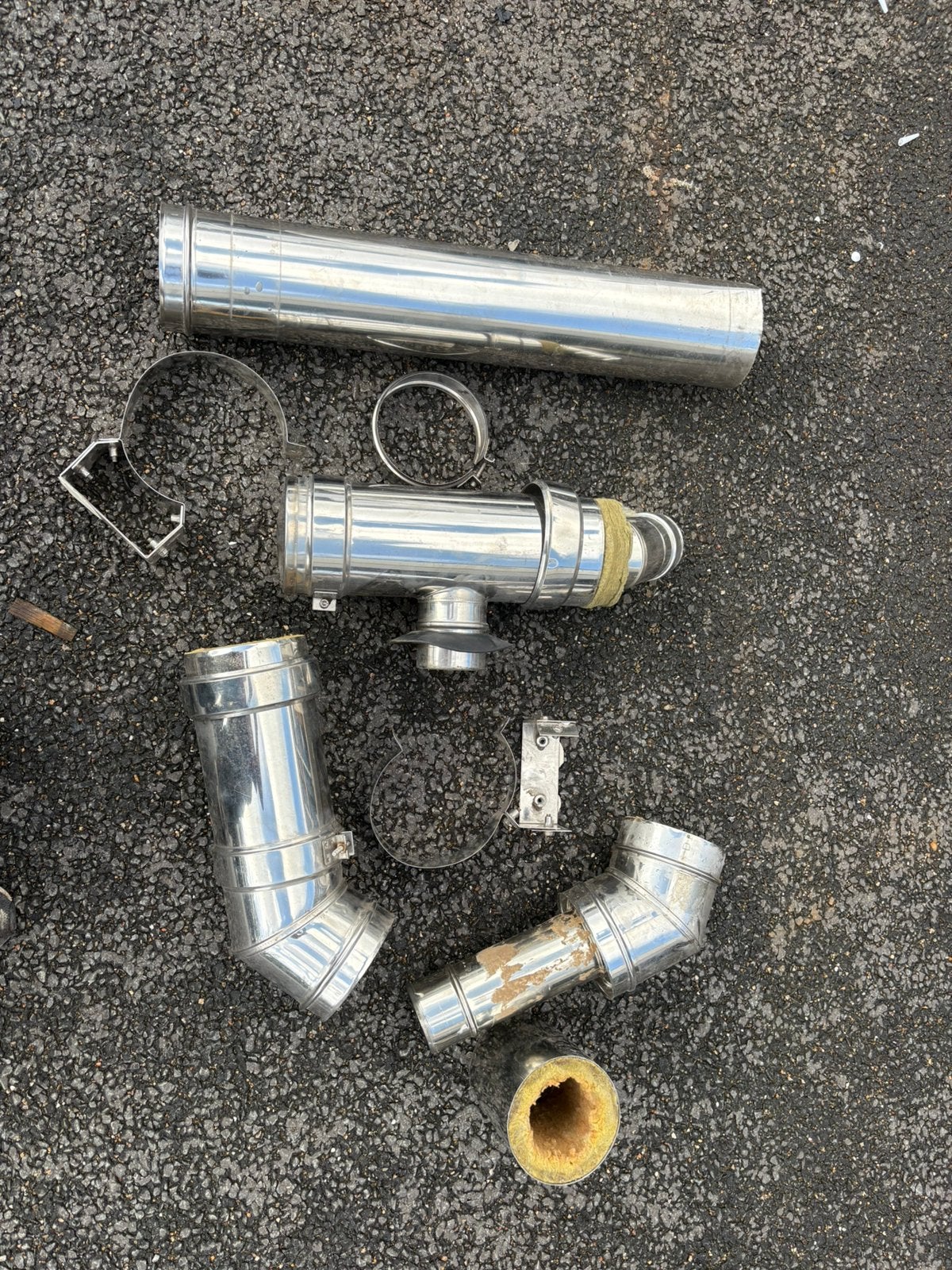 Dubbelwandige schoorsteenpijp voor pelletkachel, Ophalen of Verzenden, Gebruikt, Overige typen, 30 tot 80 cm