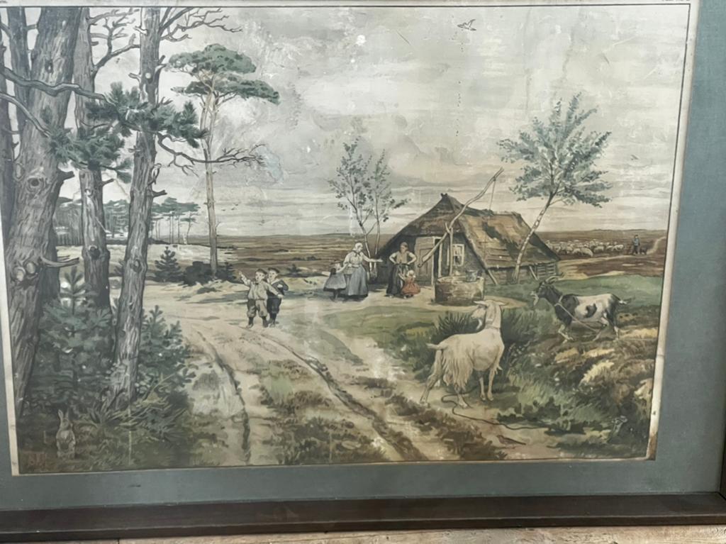 Oude plaat Drenthe, Ophalen, Gebruikt, 50 tot 75 cm, Print