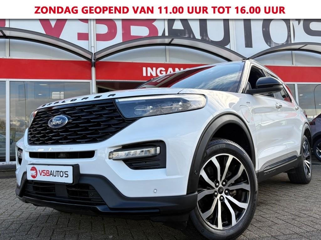 Ford EXPLORER 3.0 V6 ECOBOOST ST-LINE PHEV AUT. 458PK 7-PRS, Auto's, Gebruikt, Met garantie (alle), Wit, Bedrijf