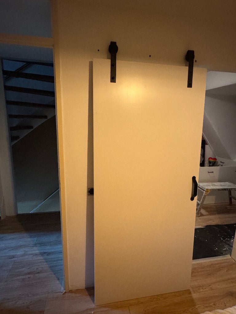 Schuifdeur wit, Ophalen, 80 tot 100 cm, Binnendeur, Zo goed als nieuw