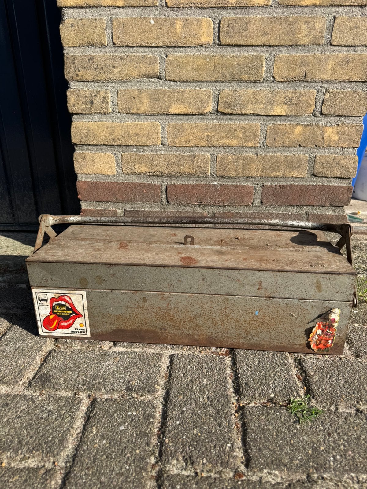 Mooi verweerde oude gereedschapskist, Ophalen of Verzenden, Gebruikt