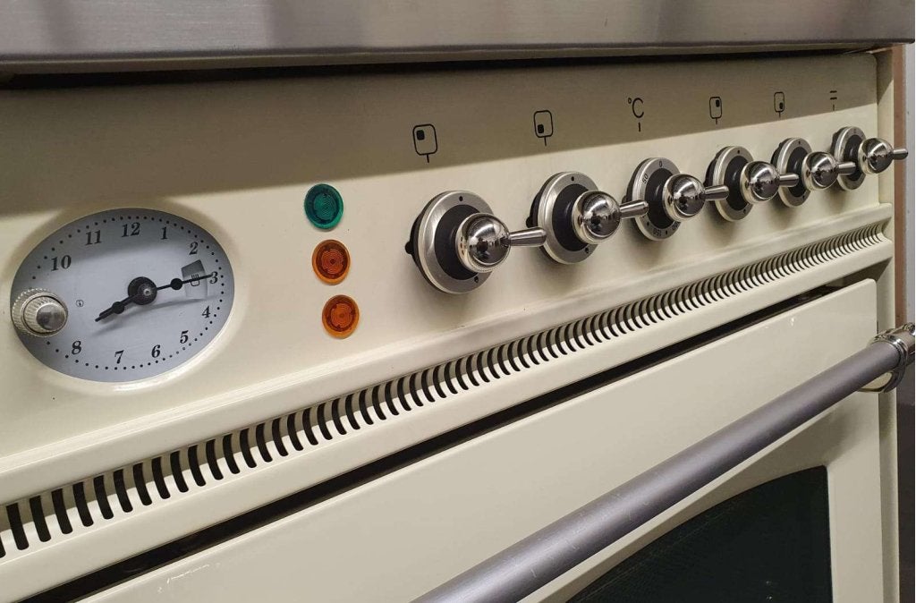 Luxe Boretti gasfornuis 60cm crème & rvs 1 elektrische oven, Witgoed en Apparatuur, Niet ingevuld, Niet ingevuld, Zo goed als nieuw