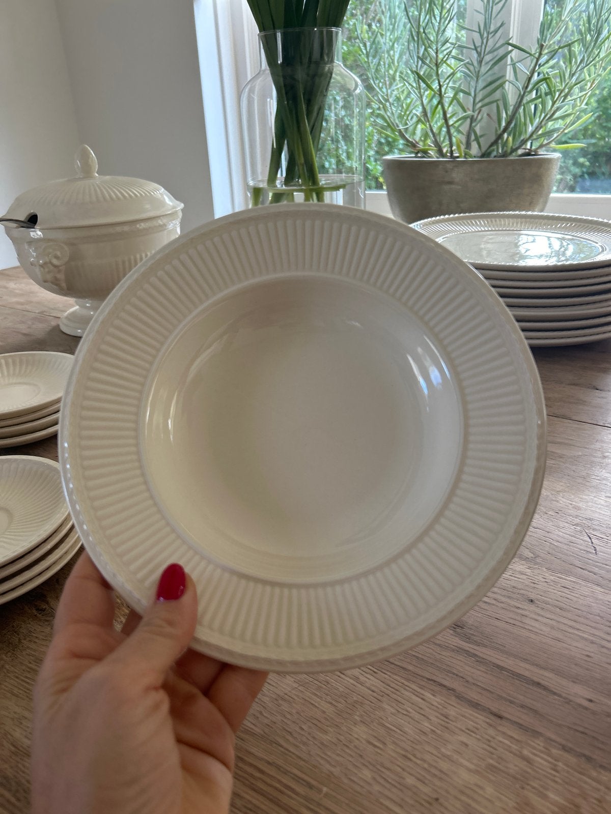 14 Wedgwood Edme diepe borden, Gebruikt, Ophalen of Verzenden, Bord(en), Wedgwood