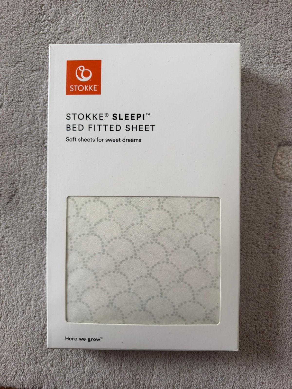Stokke Sleepi V3 hoeslaken Fans Grey – nieuw in verpakking, Overige merken, Hoeslaken of Sloop, Nieuw, Ophalen of Verzenden