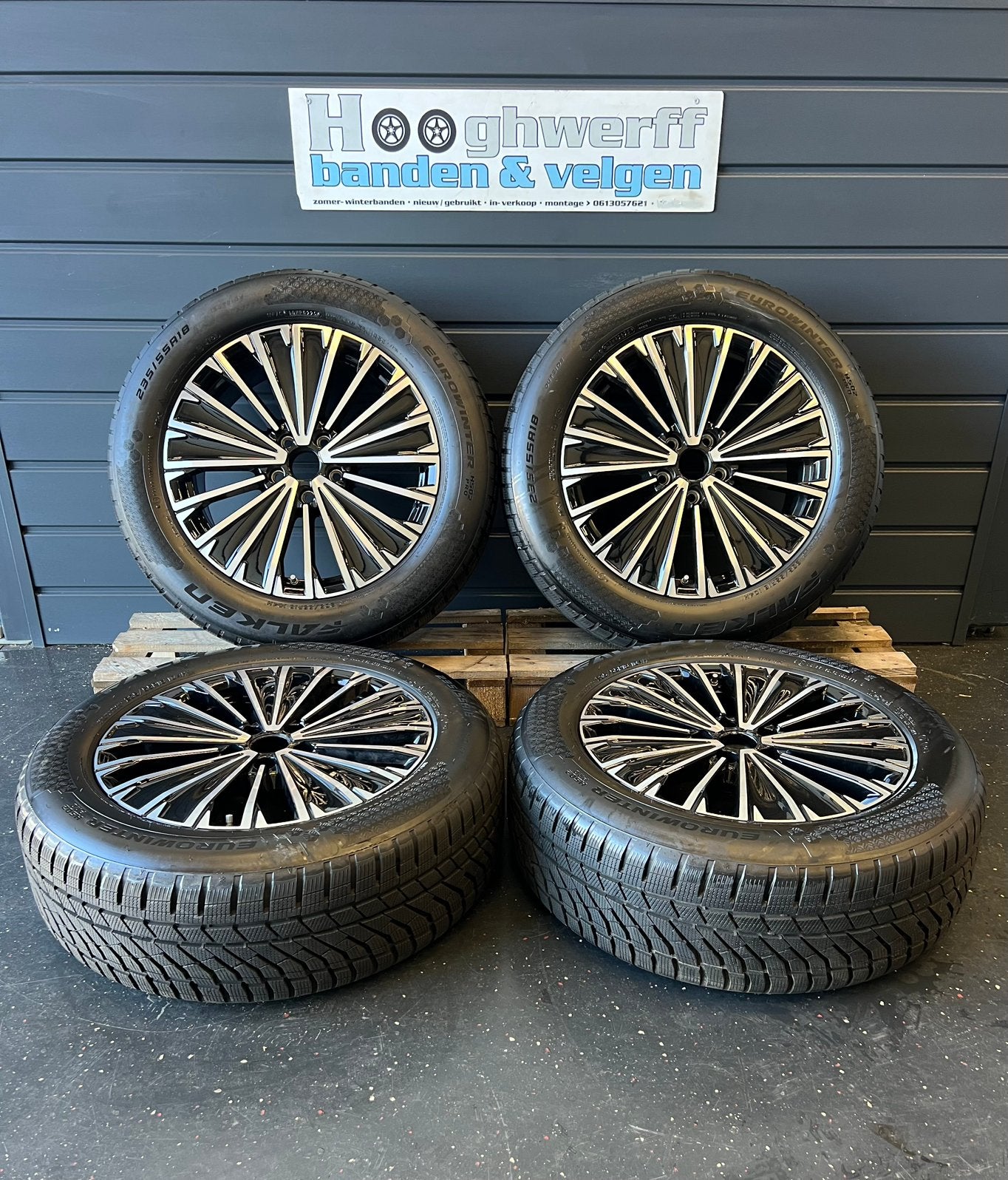 18 inch 5x112 winterbanden Origineel Volkswagen Tiguan, Gebruikt, Jacob Lemairestraat 26, Banden en Velgen, Ophalen of Verzenden