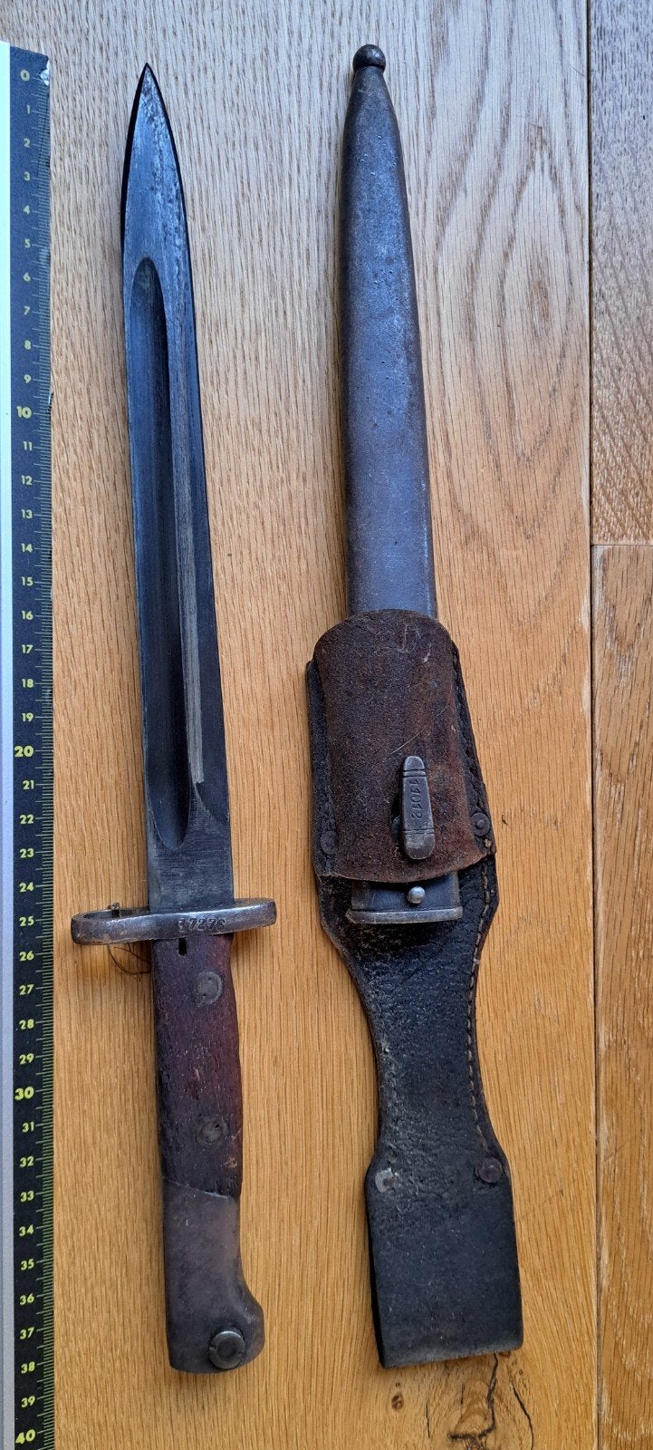 Bajonet met leren riem WO2, Ophalen of Verzenden, Landmacht, Duitsland, Overige typen
