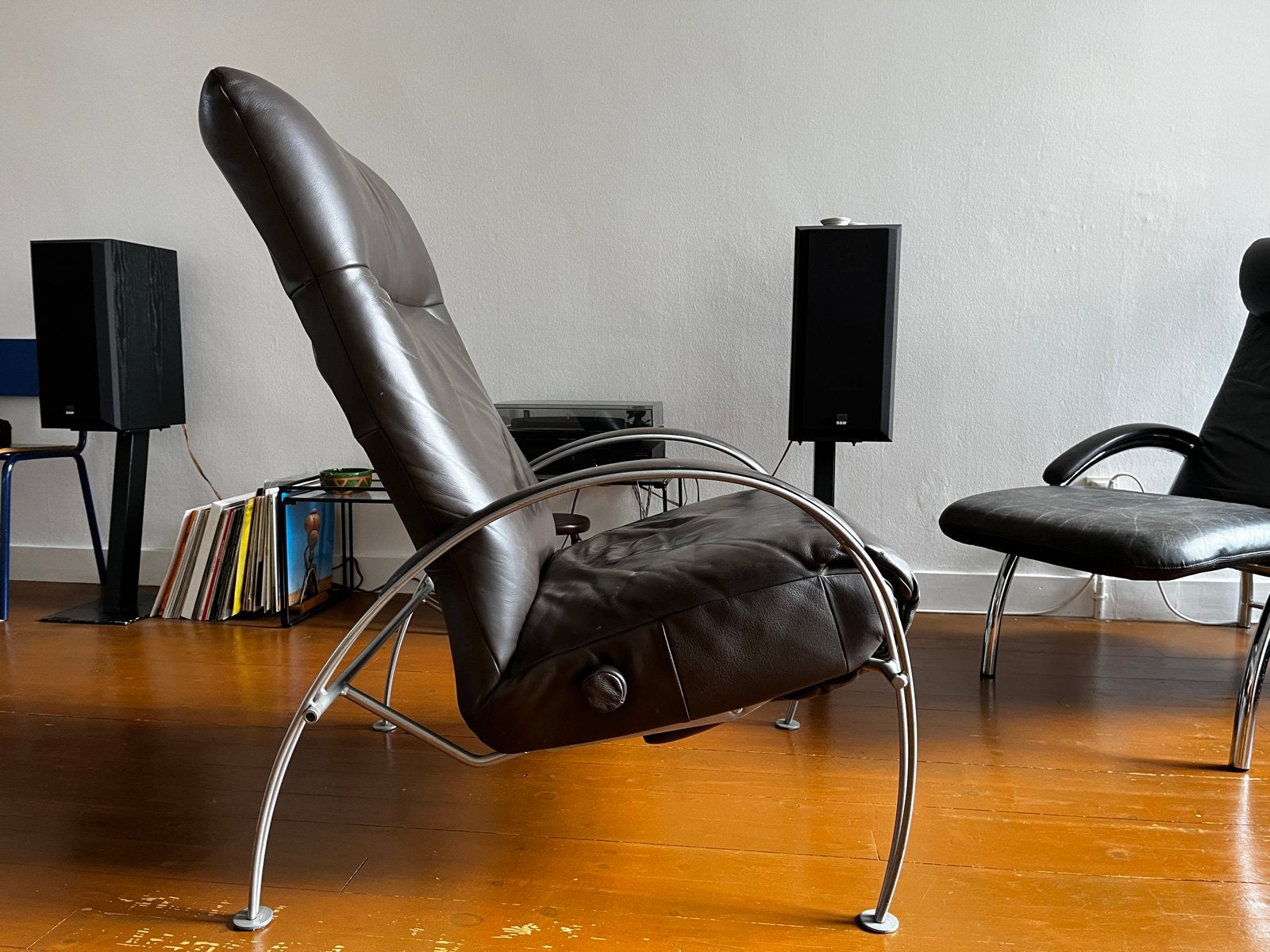 Vintage Percival Lafer ‘Billie’ Recliner Fauteuil, Gebruikt, 75 tot 100 cm, Ophalen of Verzenden, Leer