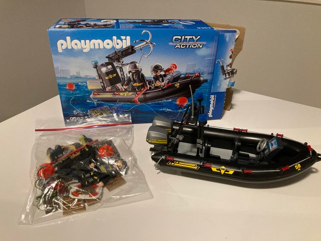 Playmobil City Action Politieboot 9362, Ophalen, Zo goed als nieuw, Jongen of Meisje