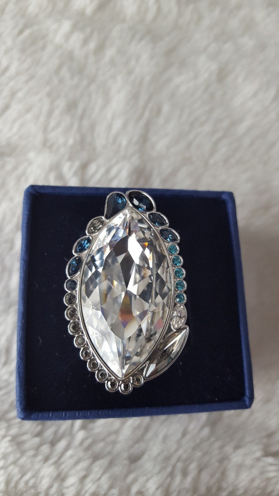 Swarovski ring maat 55, Verzenden, Zo goed als nieuw, 17 tot 18, Dame