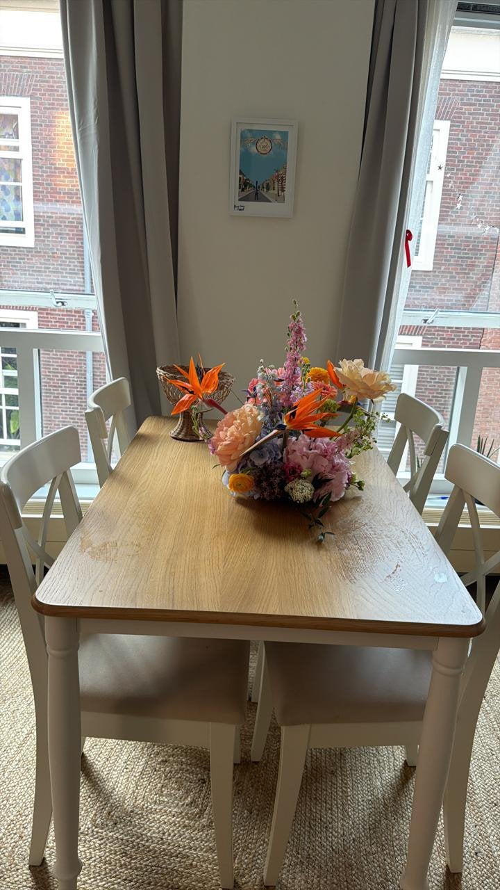 IKEA dining table, Ophalen, Gebruikt, 100 tot 150 cm, Eikenhout