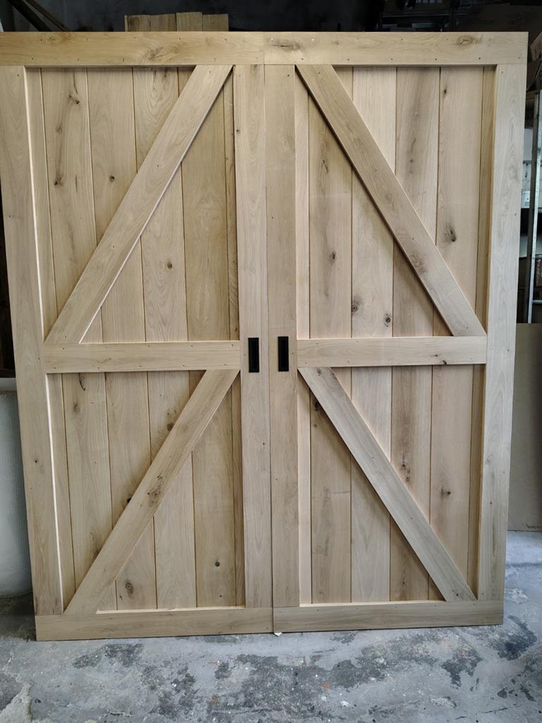 Massief eiken maatwerk deur of schuifdeur, Robbie5361@live.nl, Steigerhoutdesign, Binnendeur, Lepelstraat