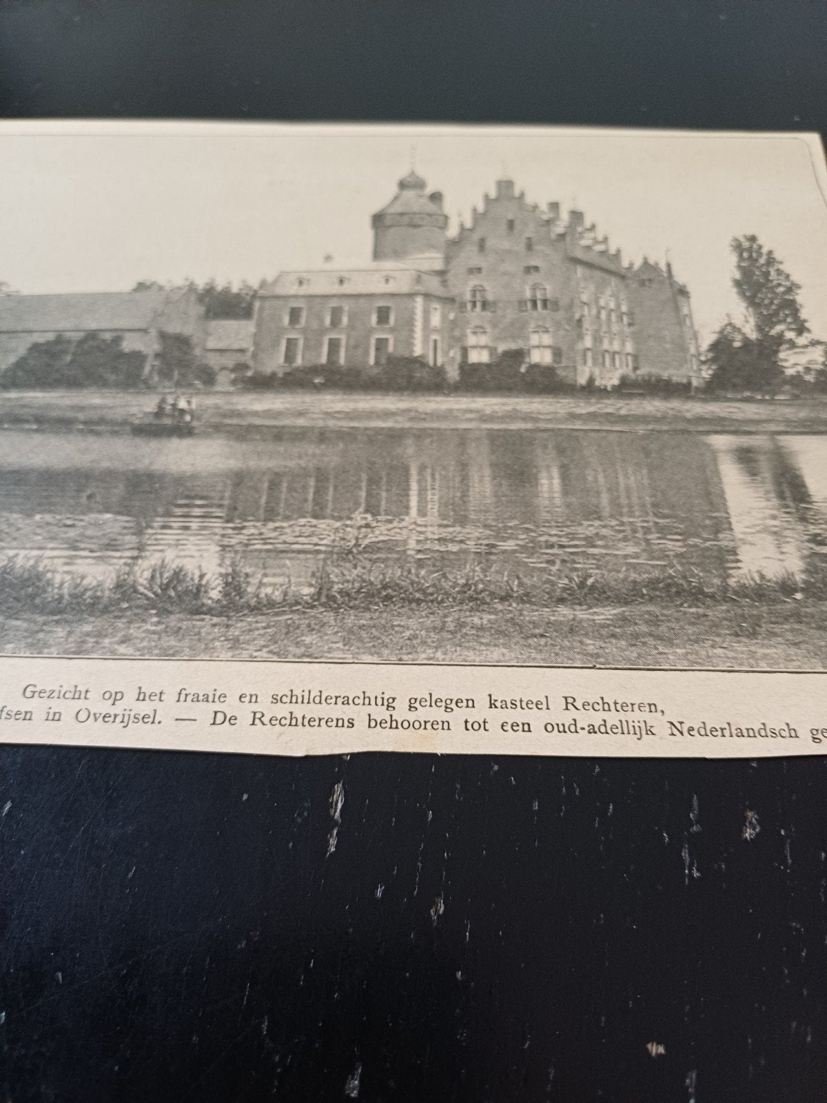 knipsel kasteel Rechteren Dalfsen 1921, Ophalen of Verzenden
