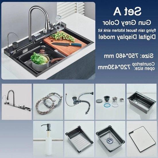 RVS Spoelbak Keukenset – Keukenspoelbak, Corvance B.V., Verzenden, Nieuw, Corvancebol@gmail.com
