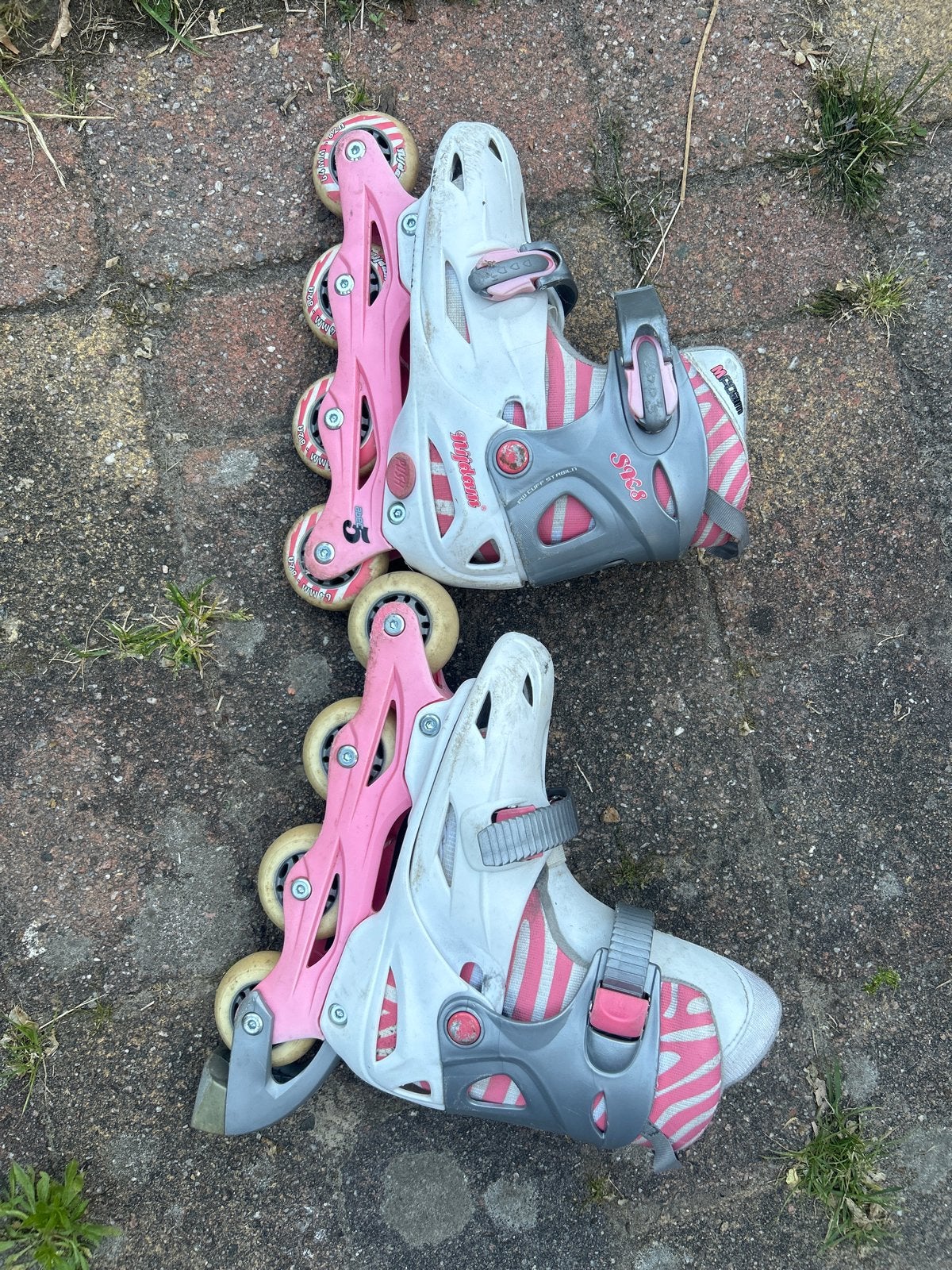 Nijdam Junior Inline Skates - Roze/Wit, Maat 34-37, Overige merken, Kinderen, Ophalen of Verzenden, Inline skates 4 wielen