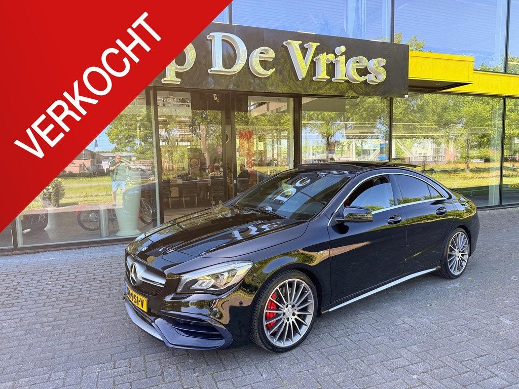 Mercedes-Benz CLA-klasse AMG 45 4MATIC 381PK, Auto's, Mercedes-Benz, CLA, Euro 6, 4 cilinders, Leder en Stof