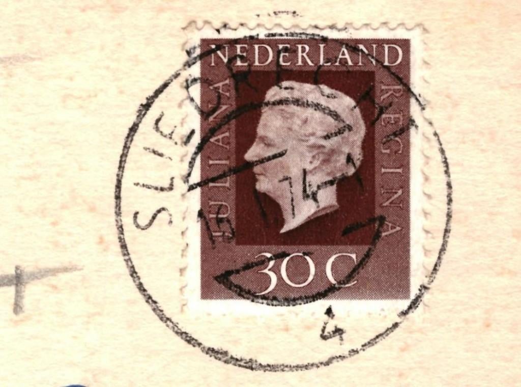993236 Giessenburg ZH 1974 Gemeentehuis Gelopen, Verzamelen, Ansichtkaarten | Nederland, Ophalen of Verzenden, 1960 tot 1980, Gelopen