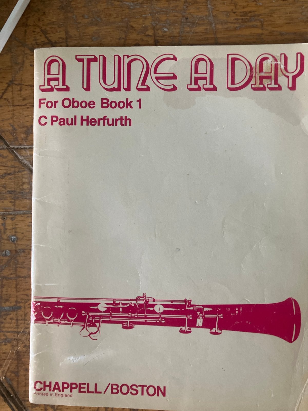 A Tune A Day - Hobo Boek 1 (C Paul Herfurth), Muziek en Instrumenten, Gebruikt, Klassiek, Les of Cursus, Hobo